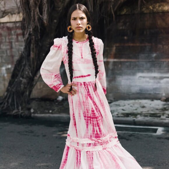 Plume Pink Shibori Dress